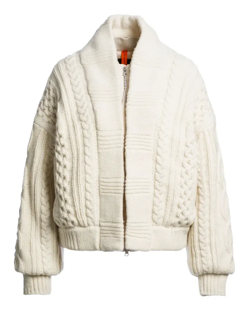 Parajumpers Cardigan mit Zopfmuster - Weiß Weiß