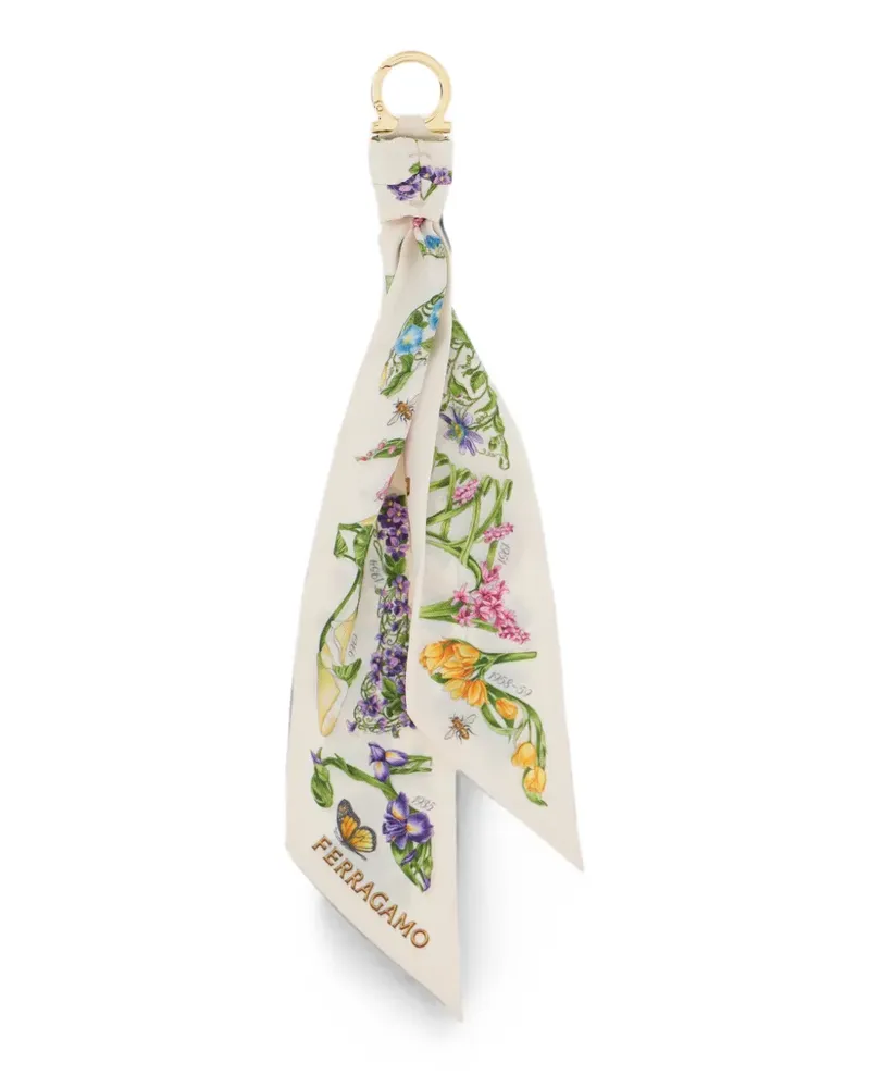 Ferragamo silk keyholder - Nude Nude