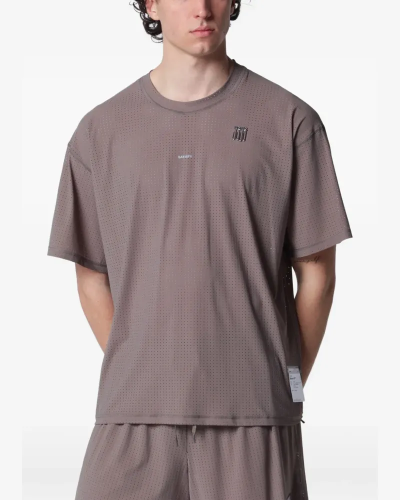 Satisfy Perforiertes Space-O T-Shirt - Braun Braun