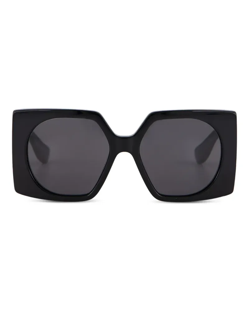 Valentino Garavani Sonnenbrille mit geometrischem Gestell - Schwarz Schwarz