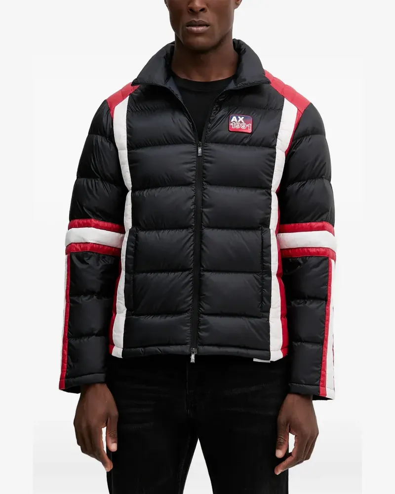 Armani Exchange striped padded jacket - Schwarz Schwarz