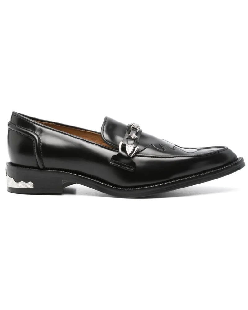 Toga Loafer mit Nietendetail Schwarz