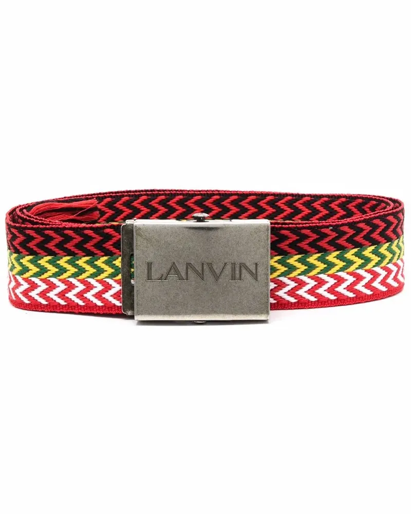 Lanvin Gürtel mit Zickzackmuster - Schwarz Schwarz
