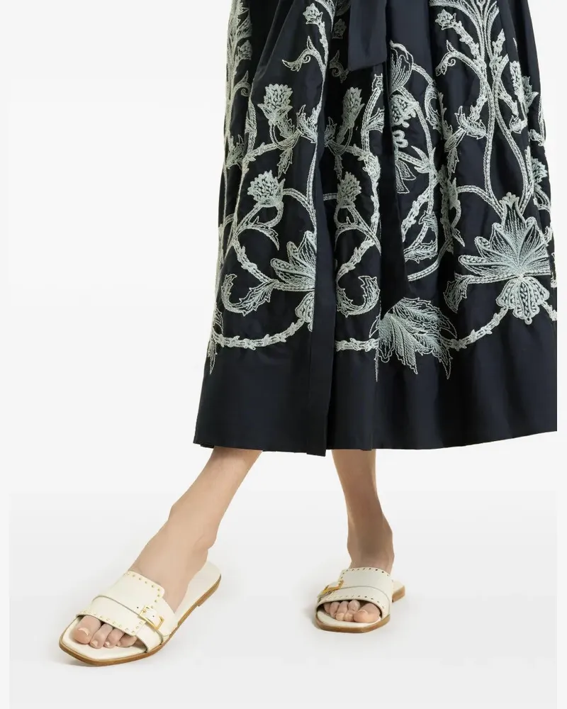 Eleventy buckle slide sandals - Weiß Weiß