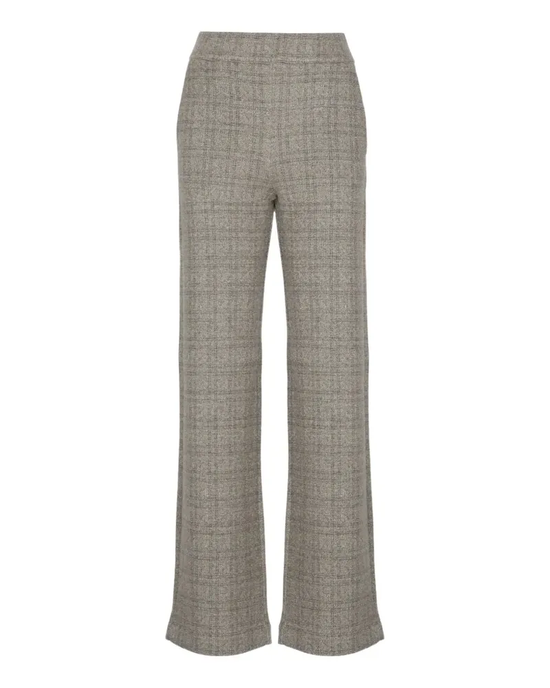 D.EXTERIOR glitter-effect check-pattern trousers - Grau Grau
