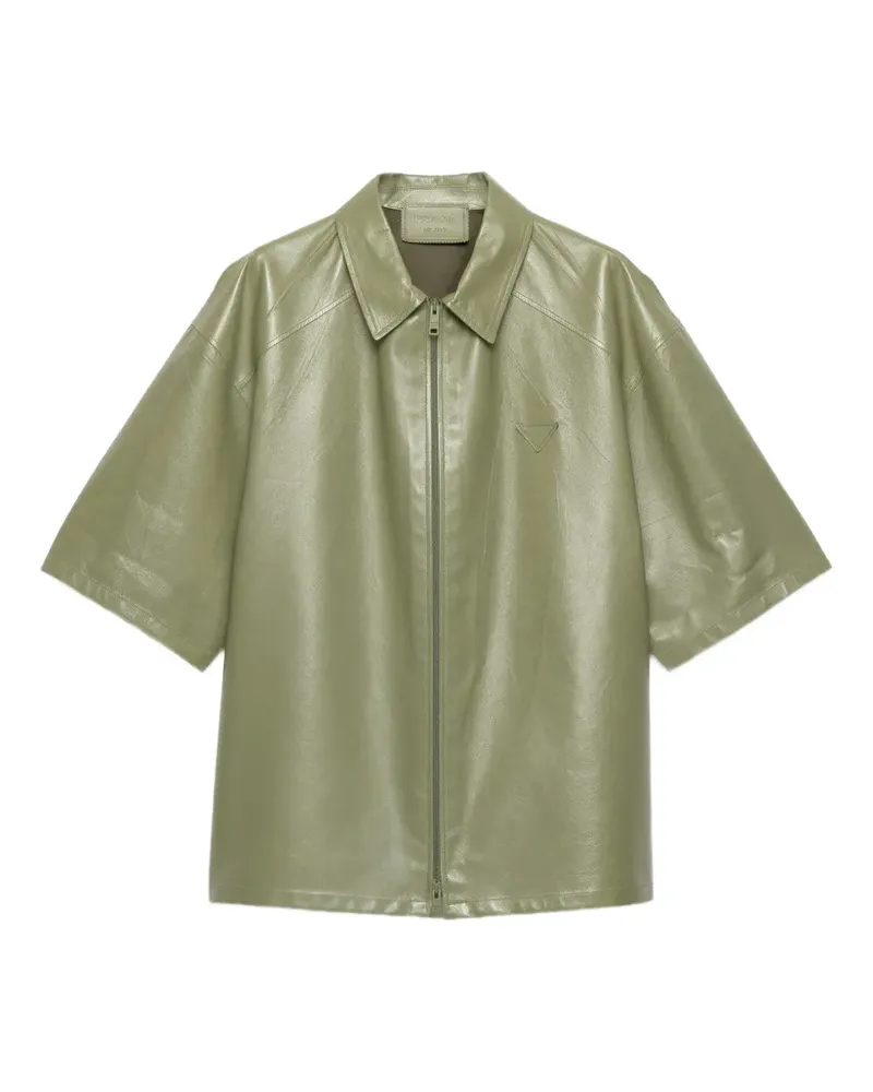 Prada Hemd aus Nappaleder - Grün Grün