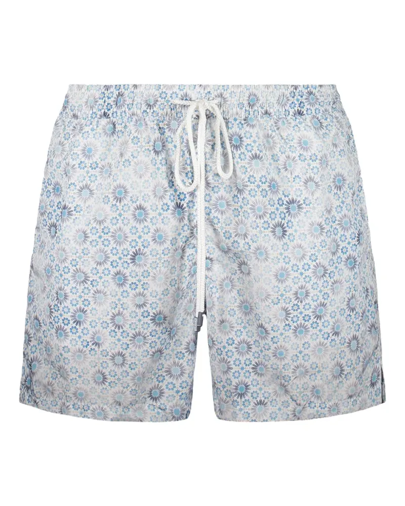Fedeli Badeshorts mit Blumenprint - Weiß Weiß