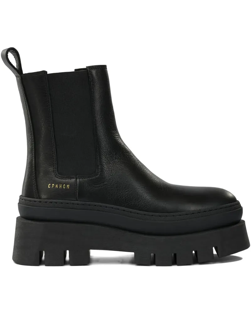 Copenhagen platform lug-sole boots - Schwarz Schwarz