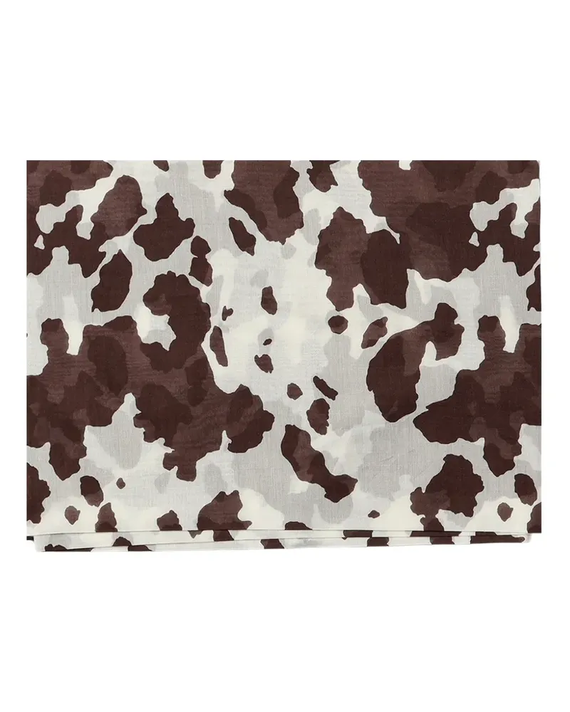MC2 Saint Barth cow-print tie-fastening sarong skirt - Nude Nude