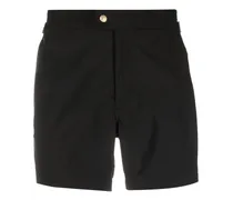 Badeshorts mit goldfarbener Schnalle - Schwarz