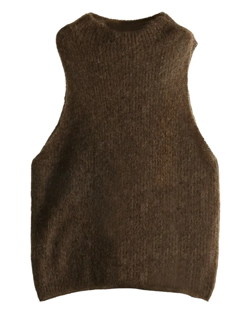 AMOMENTO Pullover mit Stehkragen - Braun Braun