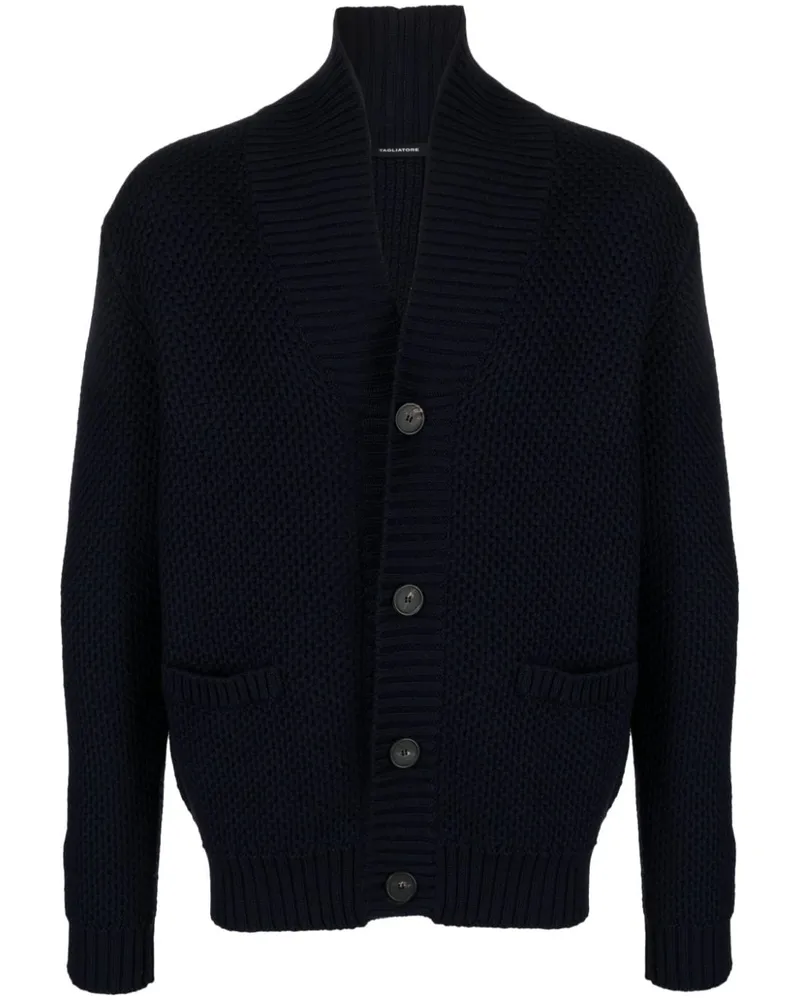 Tagliatore Grob gestrickter Cardigan - Blau Blau