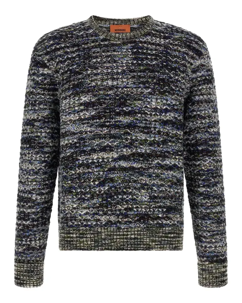 Missoni Pullover mit 3D-Flammenmuster - Blau Blau