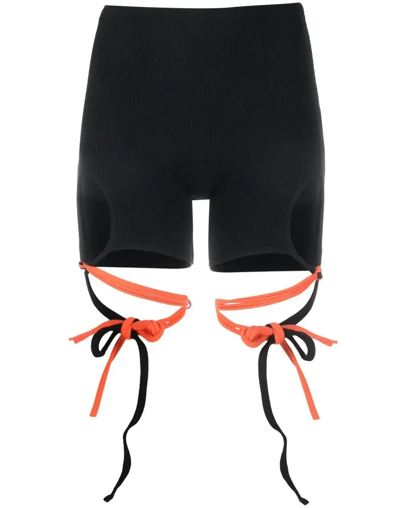 OTTOLINGER Lounge Rib Wrap Shorts - Schwarz Schwarz