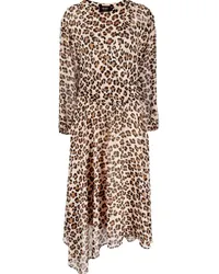 Liu Jo Asymmetrisches Kleid mit Leoparden-Print Nude