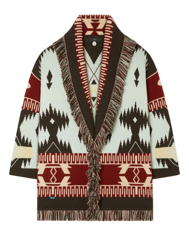 Alanui Icon Jacquard-Cardigan mit Fransen - Blau Blau