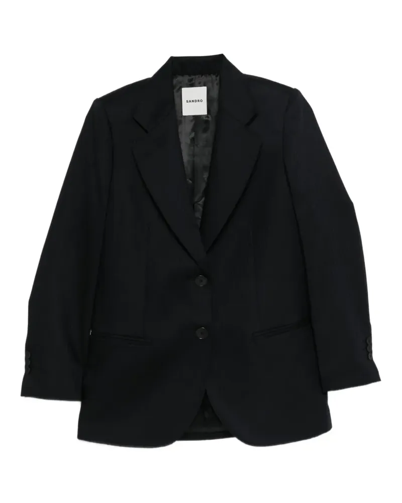 Sandro Gestreifter Blazer - Blau Blau