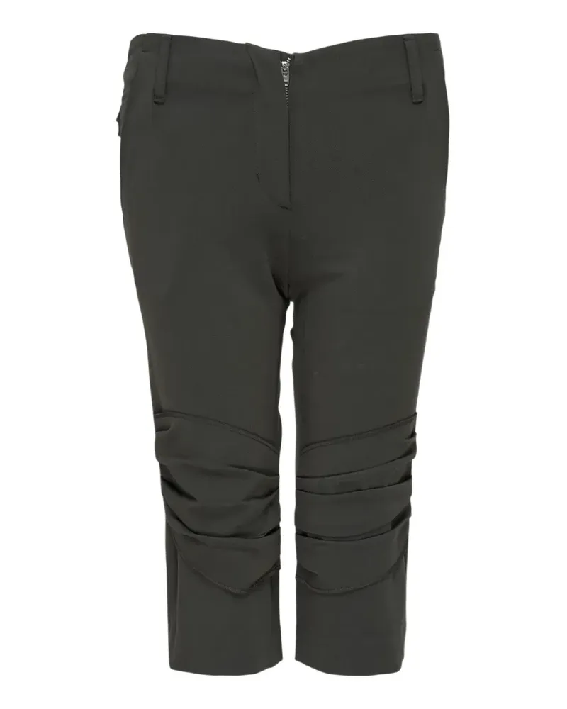 OPEN YY gathered-detail shorts - Grün Grün