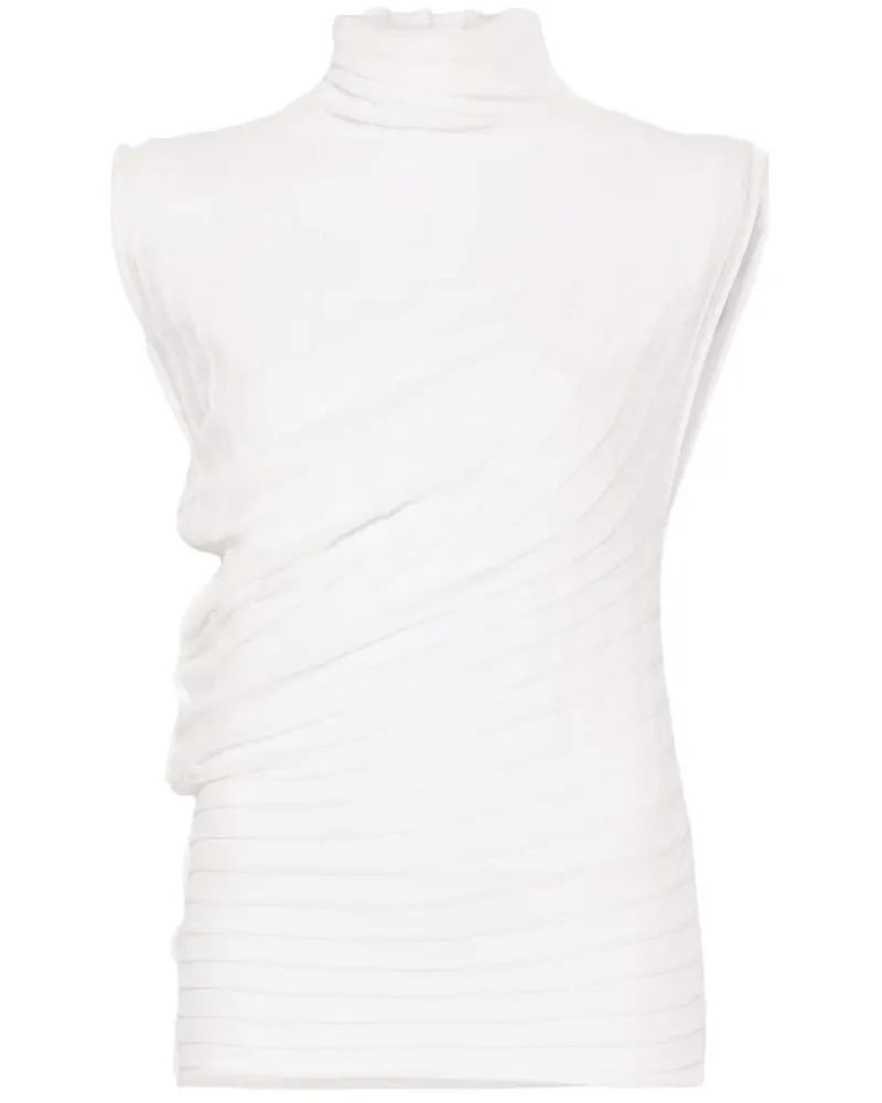 Victoria Beckham Geripptes Top - Weiß Weiß