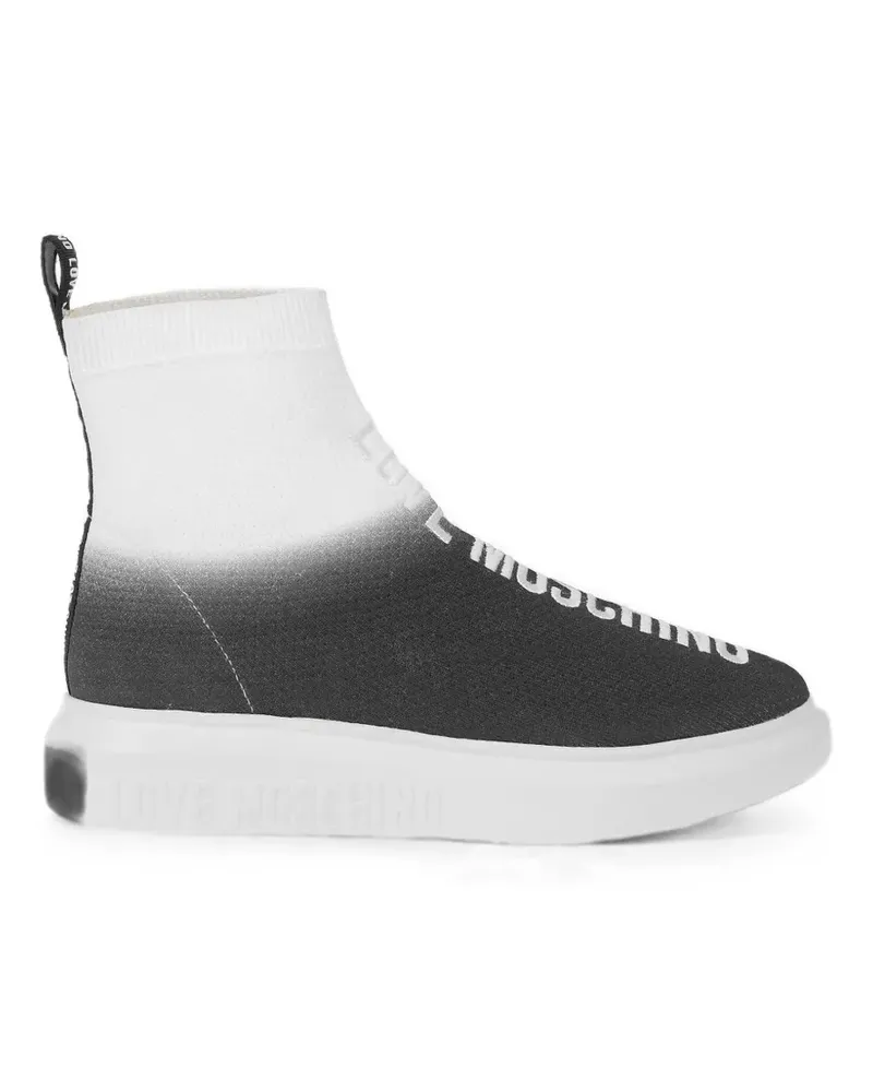 Moschino Love  logo-embroidered sneakers - Schwarz Schwarz