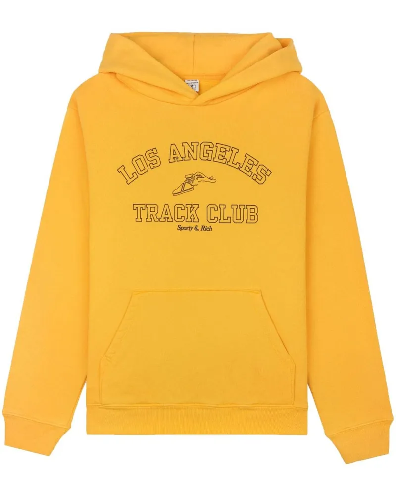SPORTY & RICH Track Club Hoodie - Gelb Gelb