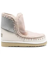 Mou Mokassins mit Shearling Rosa