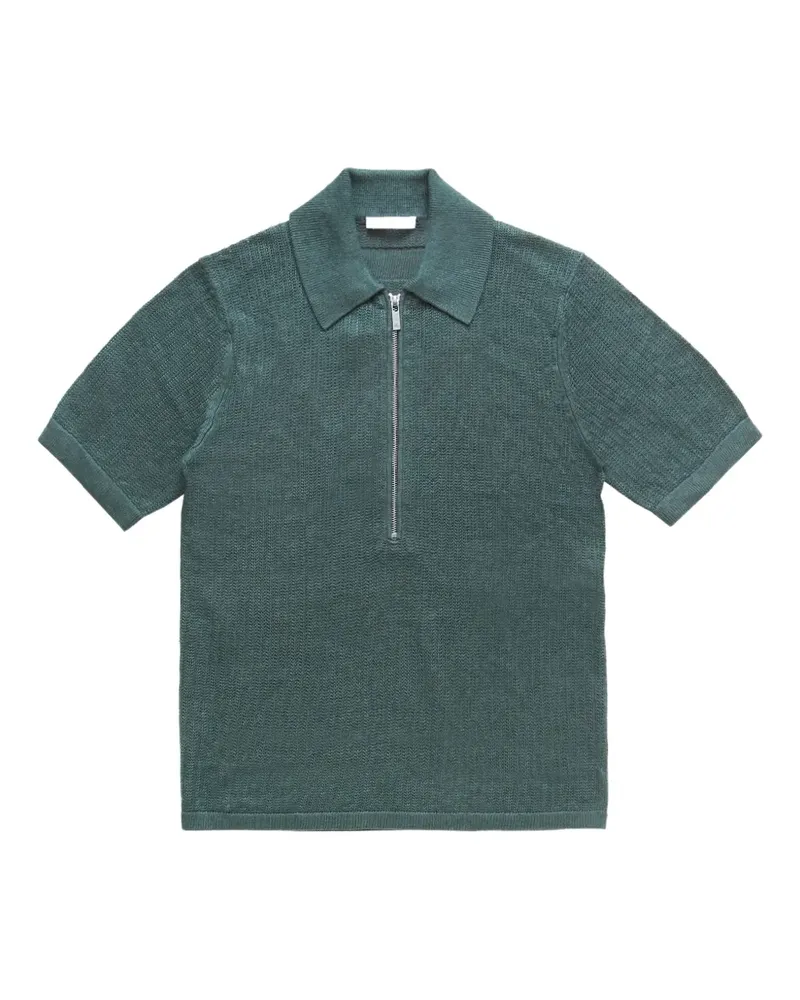 Helmut Lang T-Shirt mit Reißverschluss - Grün Grün