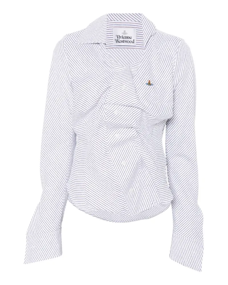 Vivienne Westwood Drunken striped layered shirt - Weiß Weiß
