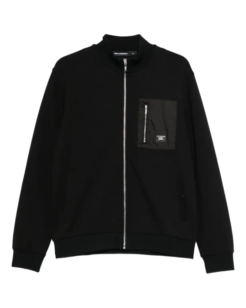 Karl Lagerfeld pocketed zipped sweatshirt - Schwarz Schwarz