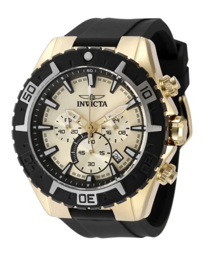 Invicta logo-detail 49mm watch - Gold Gold