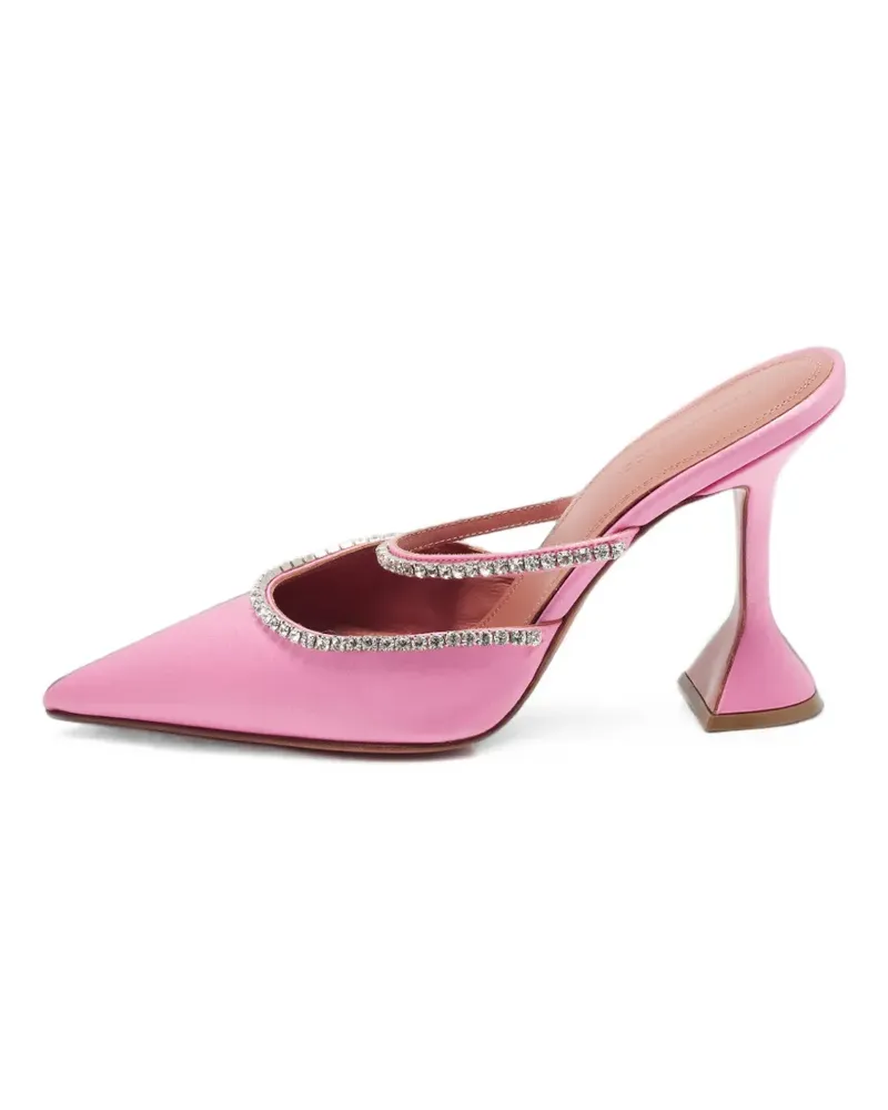 Amina Muaddi Gilda crystal-embellished mules - Rosa Rosa