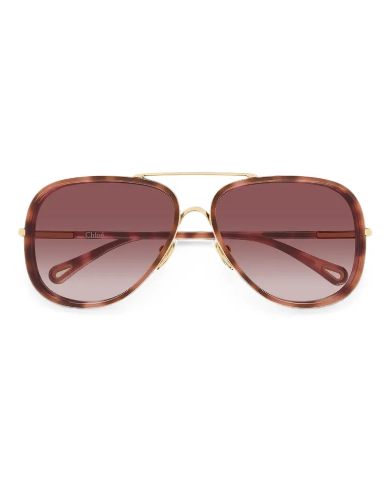Chloé pilot-frame sunglasses - Braun Braun
