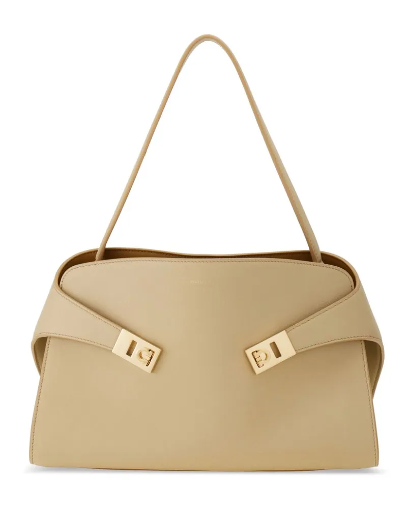 Ferragamo Kleine Hug Schultertasche - Nude Nude