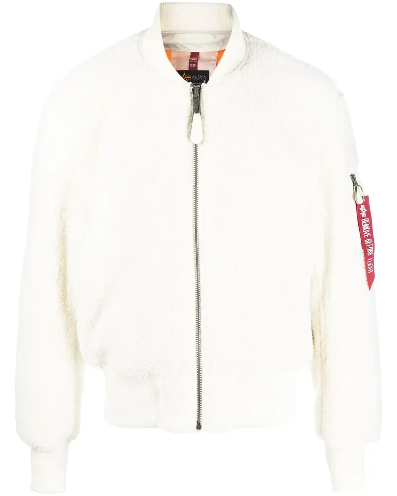 Alpha Industries Bomberjacke aus Faux Shearling - Nude Nude