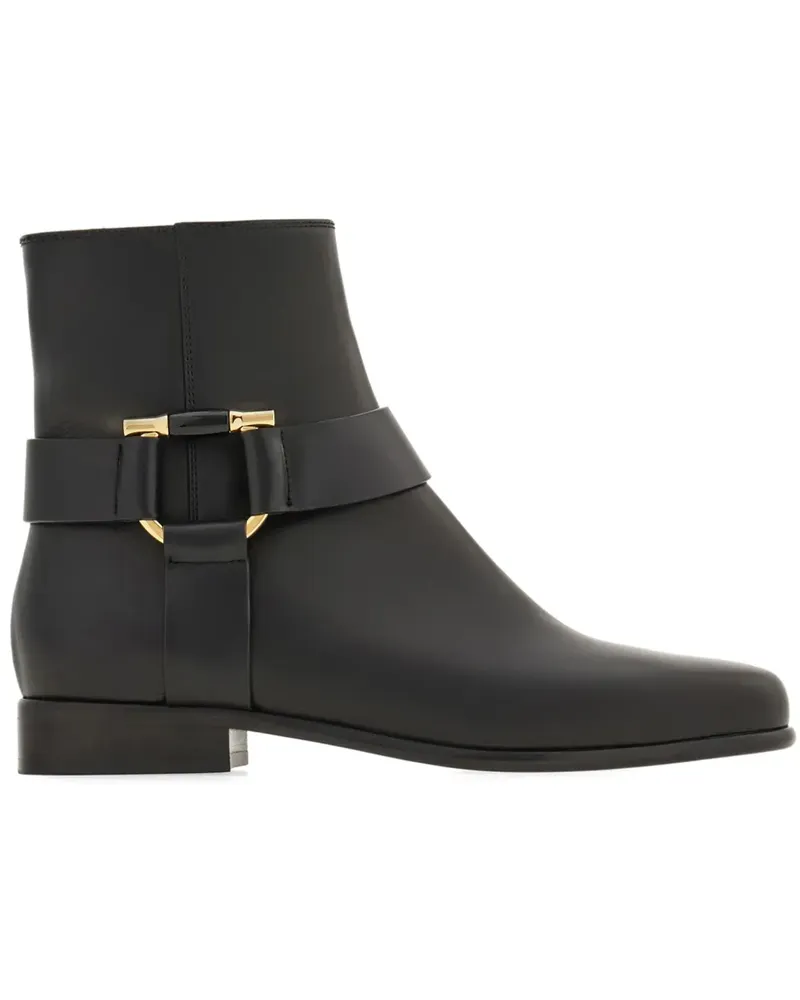 Ferragamo Stiefeletten mit Gancini-Detail - Schwarz Schwarz