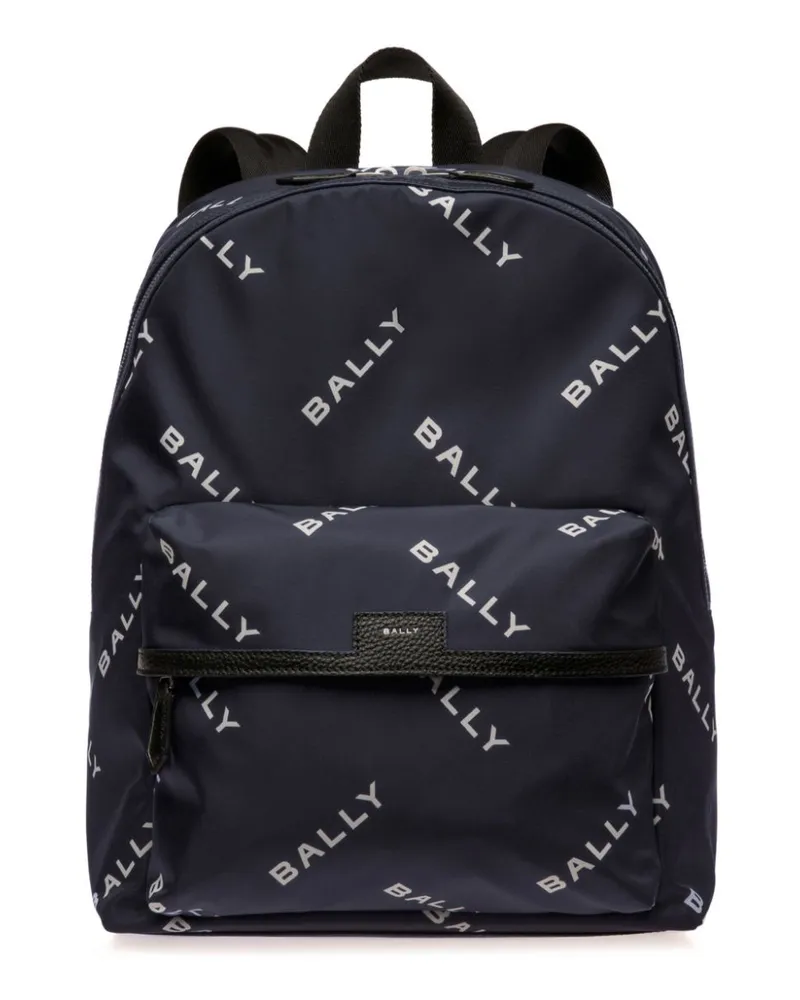 Bally Scuba-Rucksack mit Logo-Print - Blau Blau