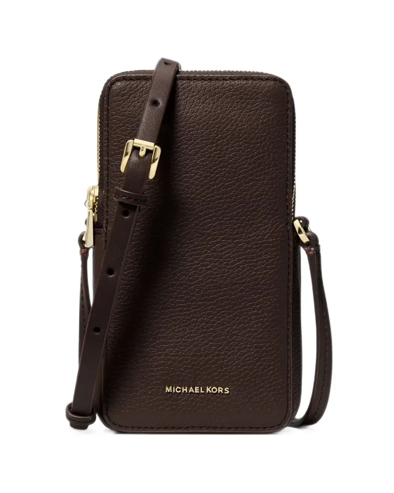 Michael Kors Kleine Jet Set Schultertasche aus gekörntem Leder - Braun Braun