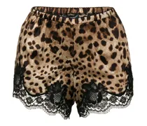 Pyjama-Shorts mit Leoparden-Print