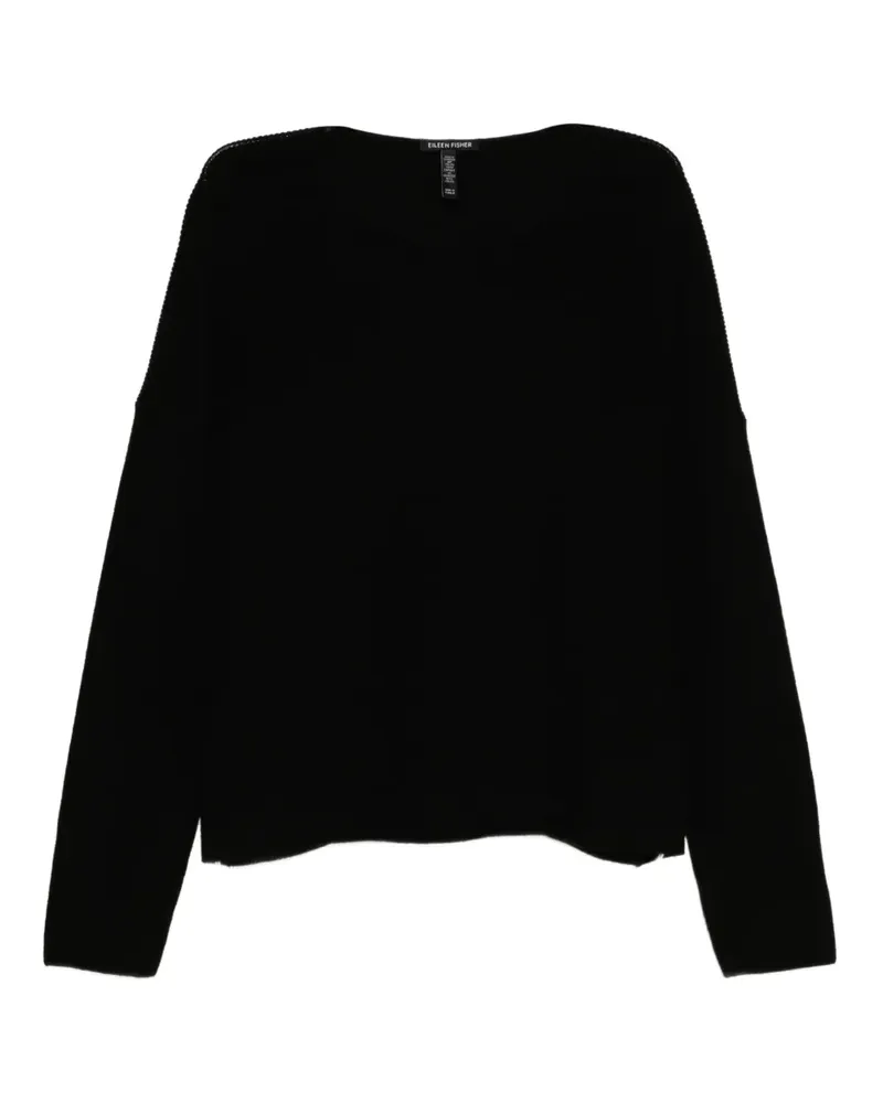 Eileen Fisher Merino-Pullover - Schwarz Schwarz
