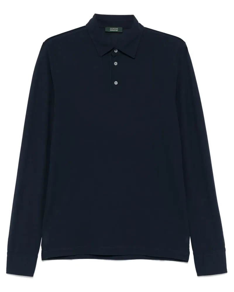 Zanone Klassisches Poloshirt - Blau Blau