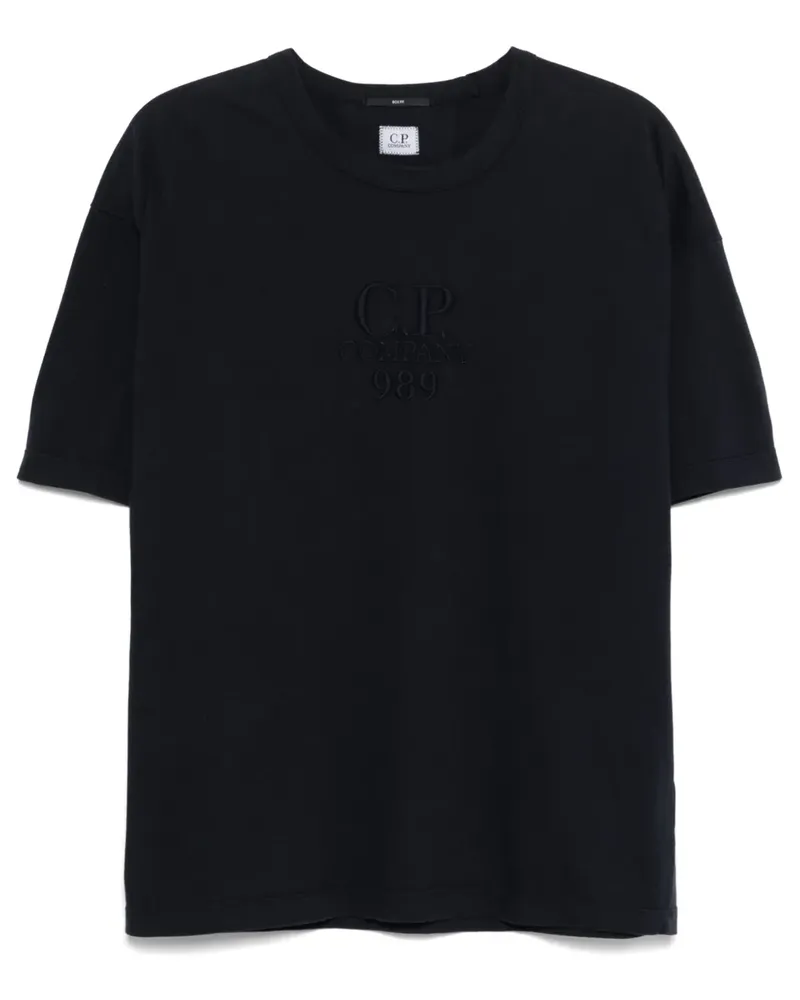 C.P. Company T-Shirt mit Logo-Stickerei - Blau Blau