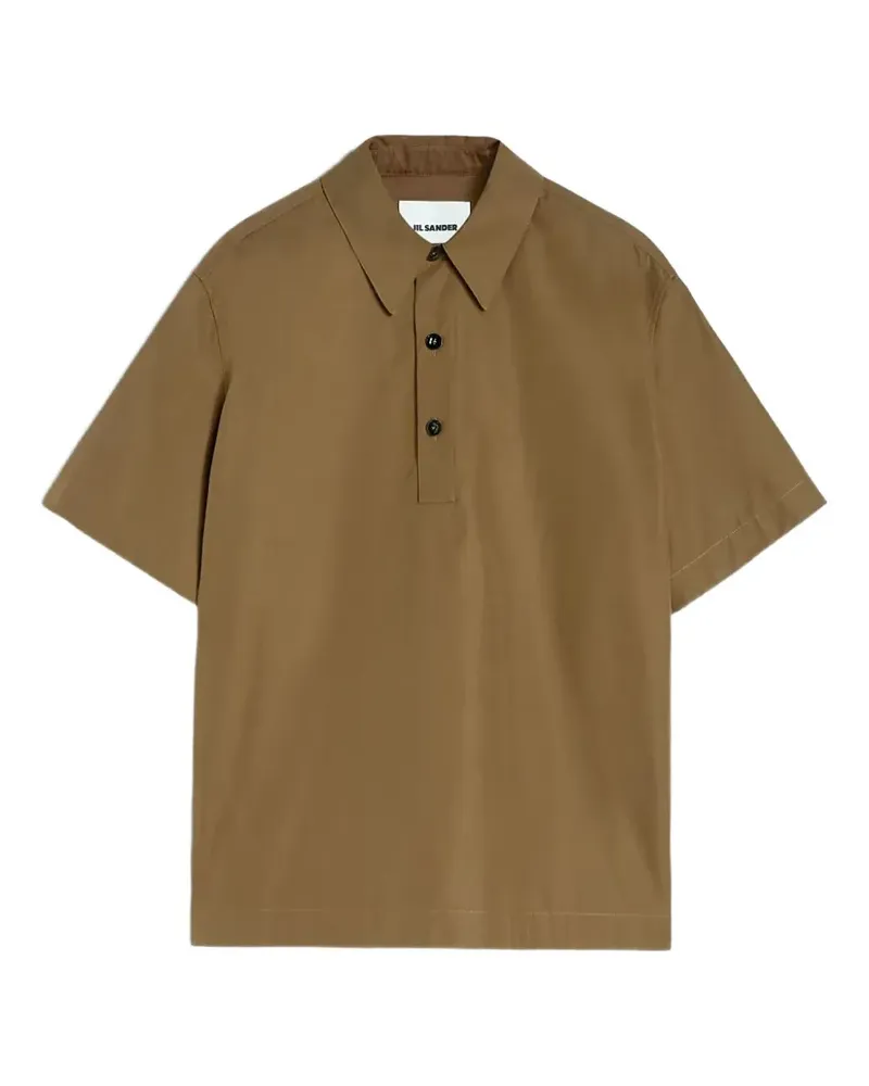 Jil Sander Hemd aus Taft - Braun Braun