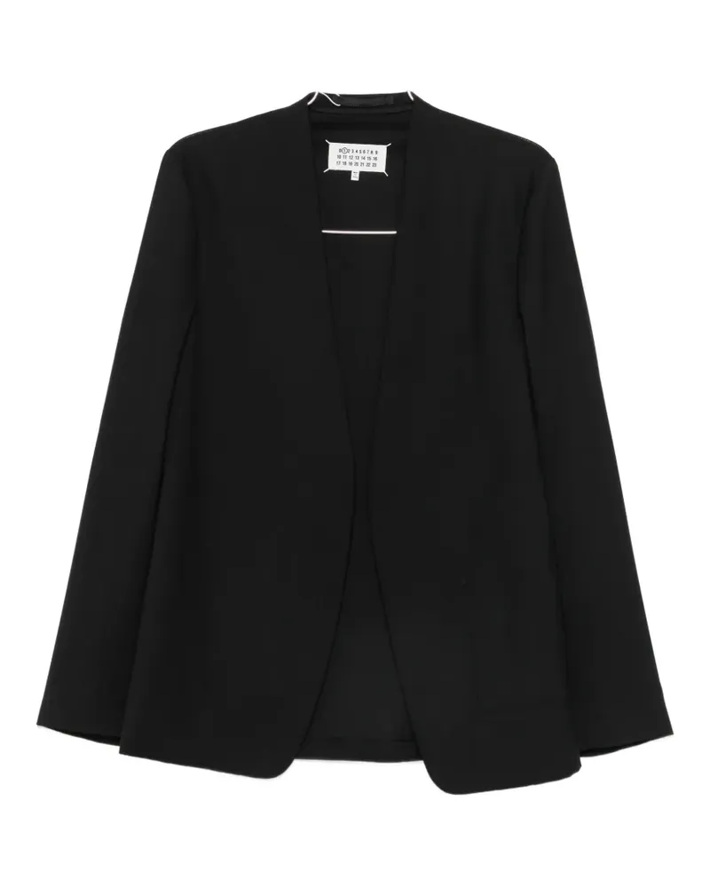 Maison Margiela Kragenlose Jacke - Schwarz Schwarz