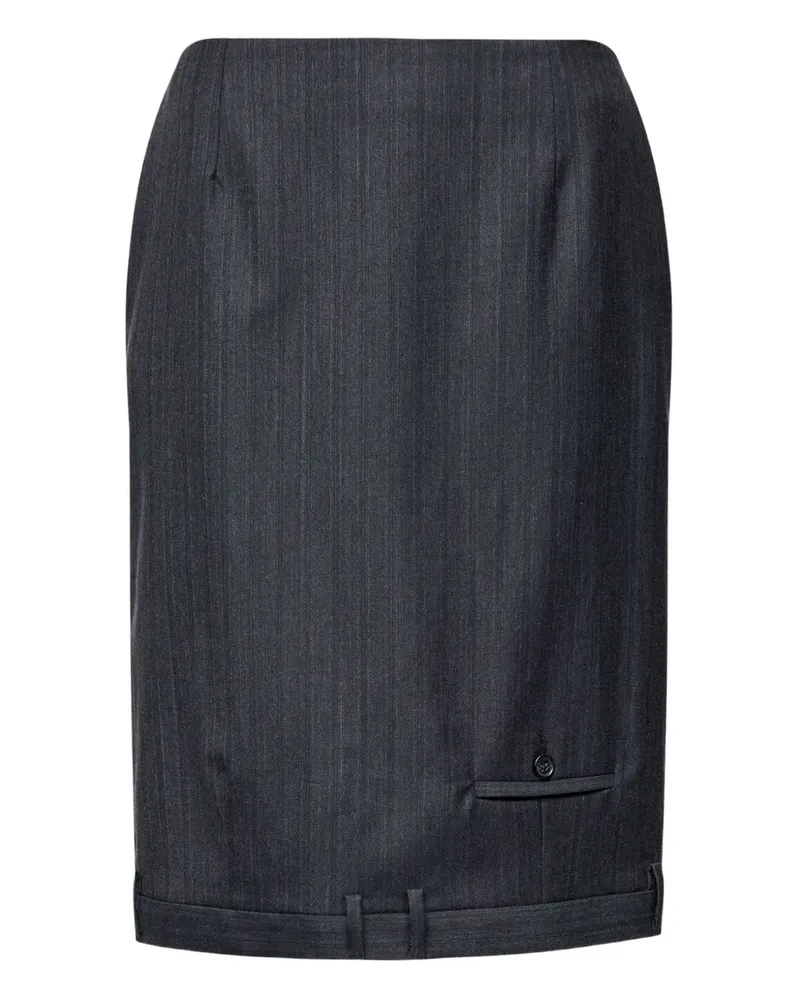Maison Margiela Midirock mit Nadelstreifen - Grau Grau