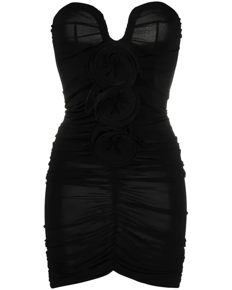 Magda Butrym Kleid mit Blumenmuster - Schwarz Schwarz