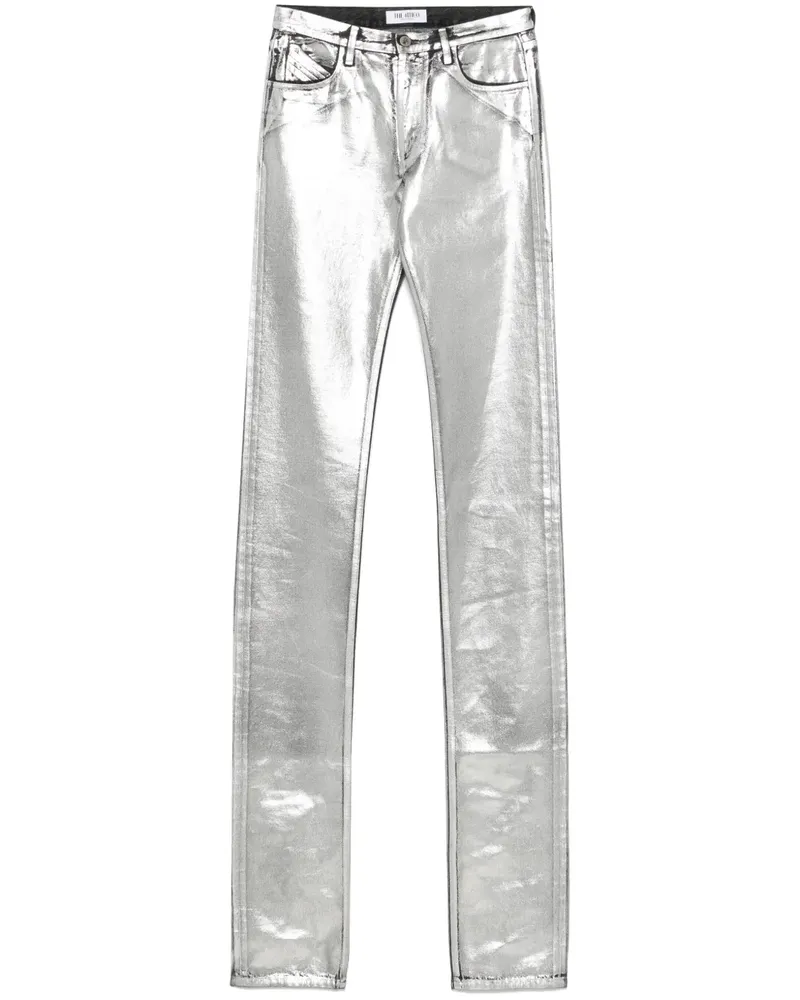 ATTICO Jeans im Metallic-Look - Silber Silber