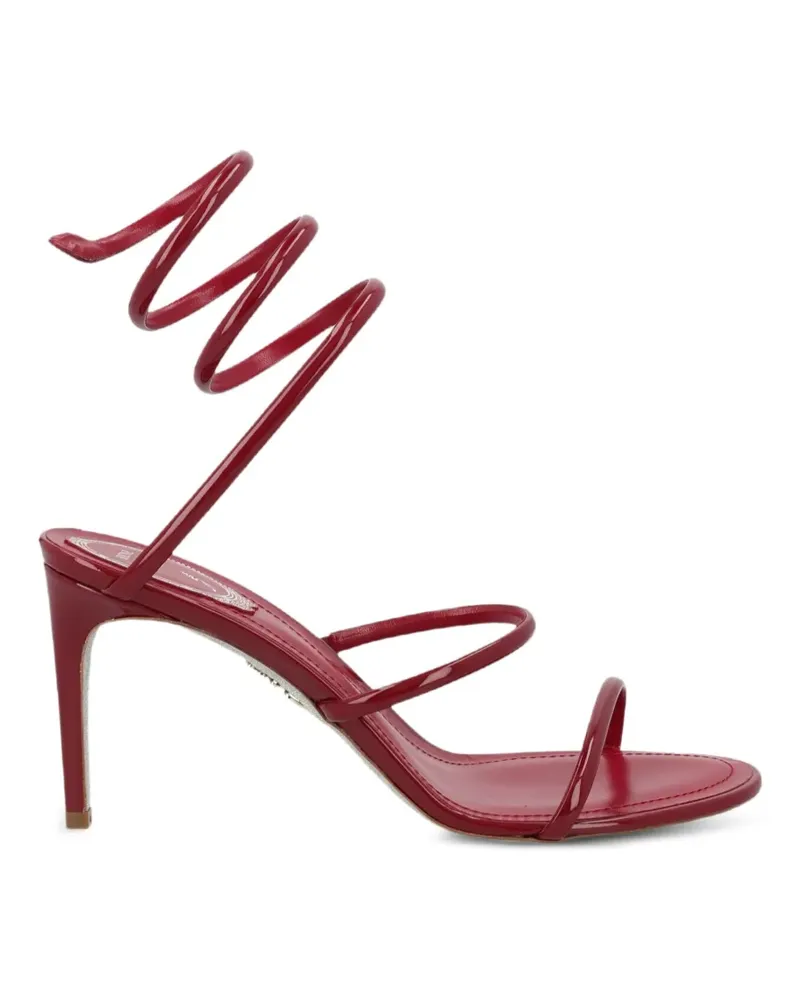 René Caovilla Cleo Sandalen in Wickeloptik - Rot Rot