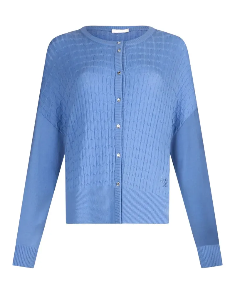 Liu Jo cable-knit button-up cardigan - Blau Blau