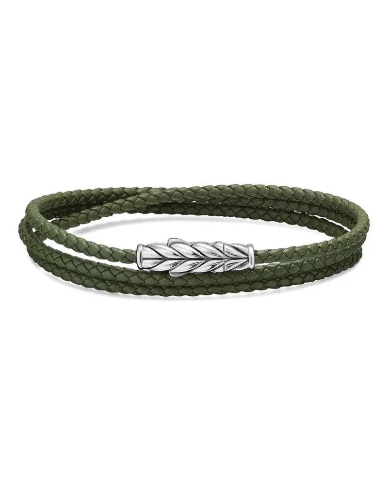 David Yurman Chevron Triple Armband aus Sterlingsilber Silber