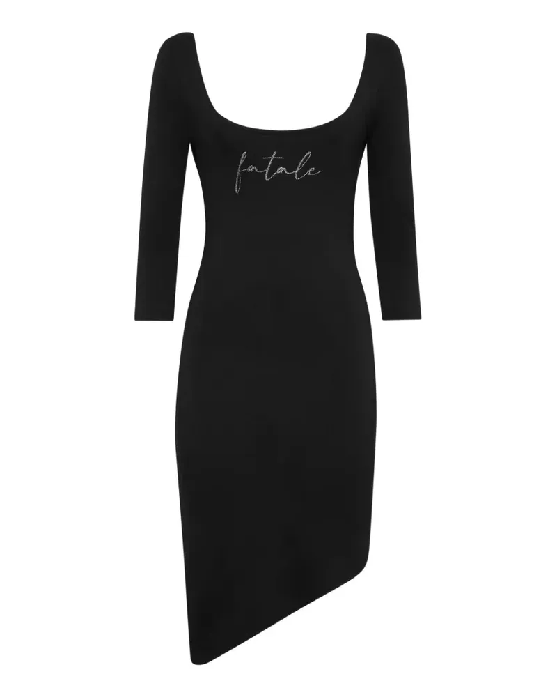 Philipp Plein Fatale Kleid mit 3/4 Ärmeln - Schwarz Schwarz